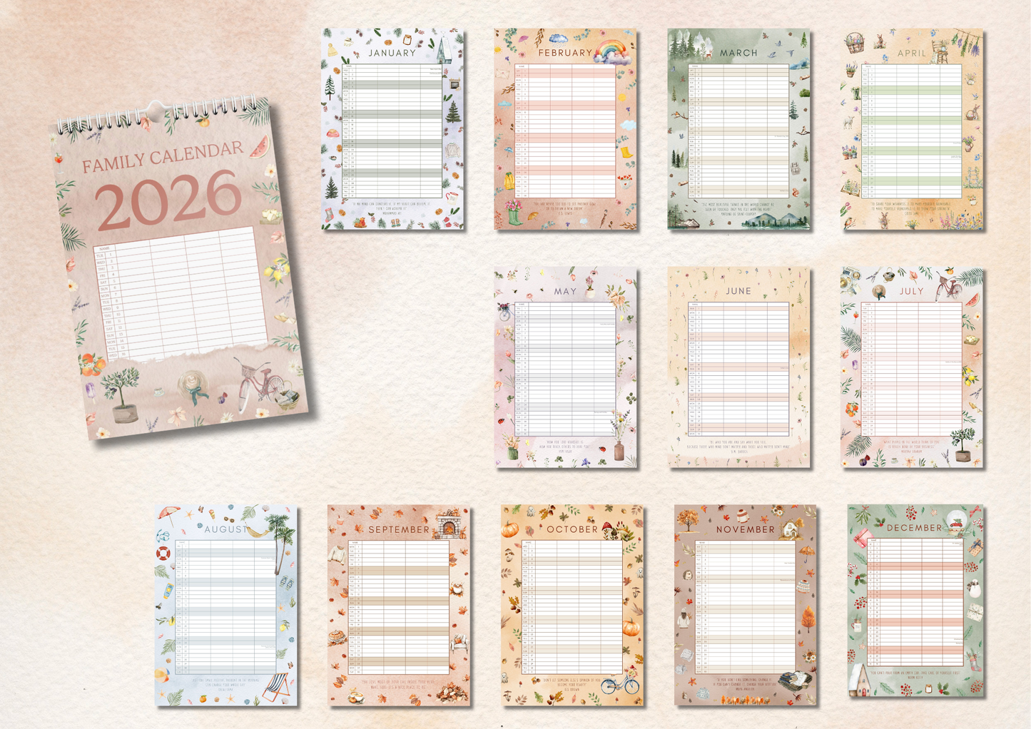 Family Calendar 2026 - A3