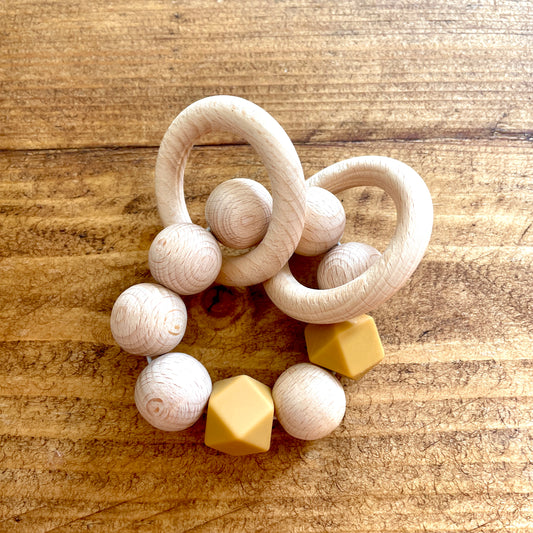 Rattle Geo Beads | Ocher Yellow