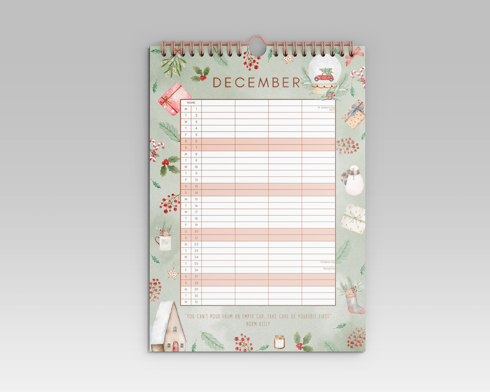 A3 Family Calendar 2025 - Little Goose