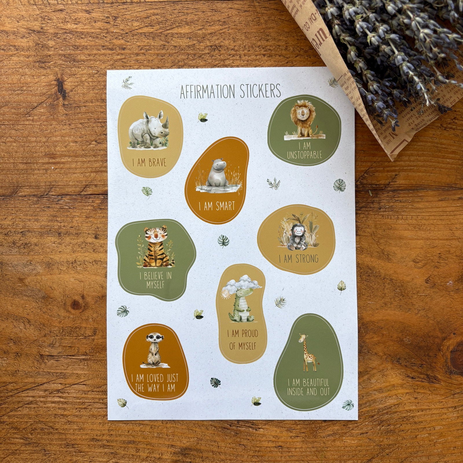 Affirmation Stickers for Kids - Little Goose