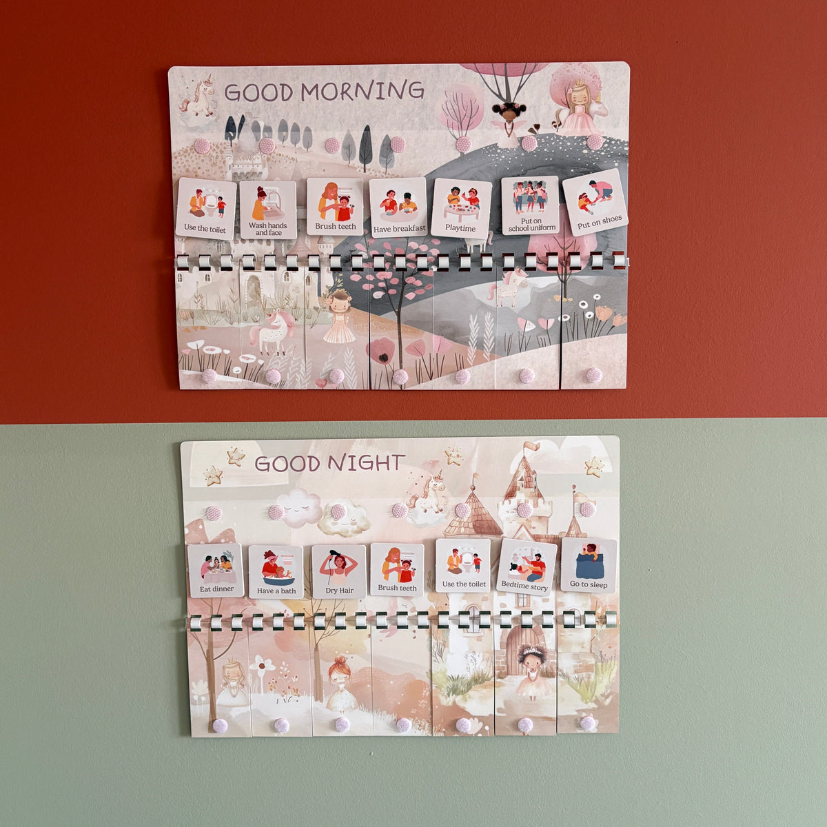 Kids Routine Planner | Visual Schedule | Morning & Evening | Little Goose