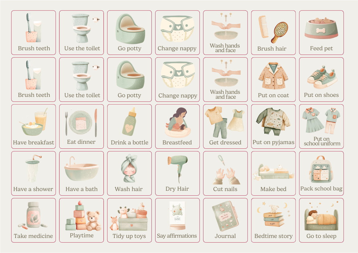 Routine Planner Task Cards